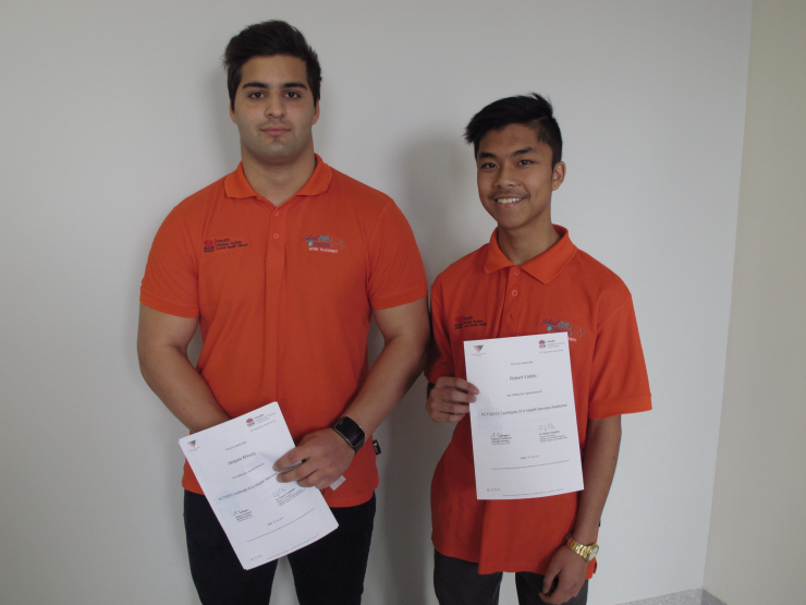 Jacques Khoury and Robert Vallido from Parramatta Marist High School