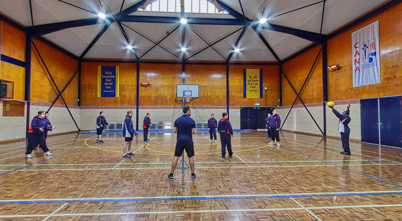 Gymnasium facilities at Emmaus Catholic College Kemps Creek