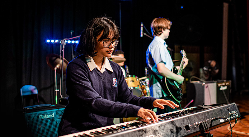 Band students jamming at Emmaus Catholic College Kemps Creek