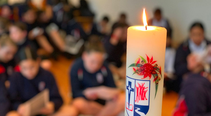 Emmaus Catholic College Kemps Creek students engaged in prayer
