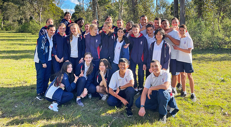 Students posing at Emmaus Catholic College Kemps Creek