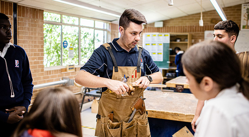 Woodwork at Emmaus Catholic College Kemps Creek