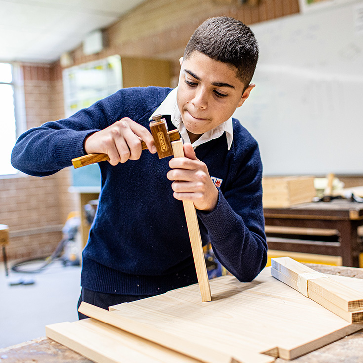 Woodwork at Emmaus Catholic College Kemps Creek