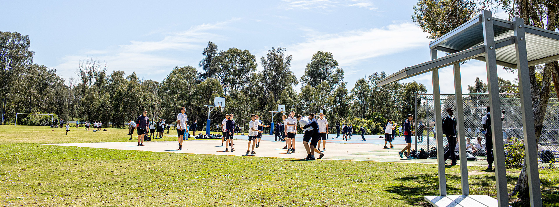 Emmaus Catholic College Kemps Creek students playing outside