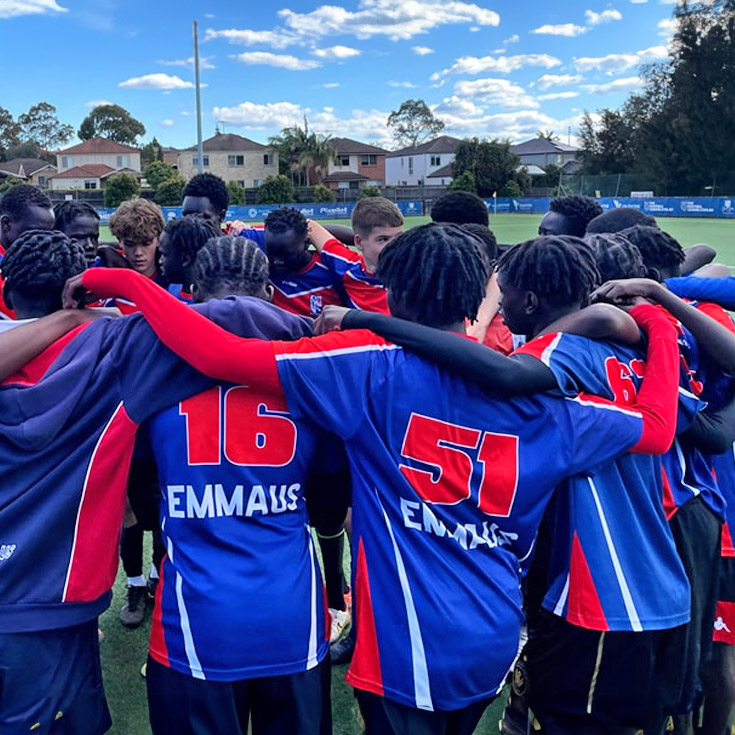 Emmaus Catholic College Kemps Creek soccer team
