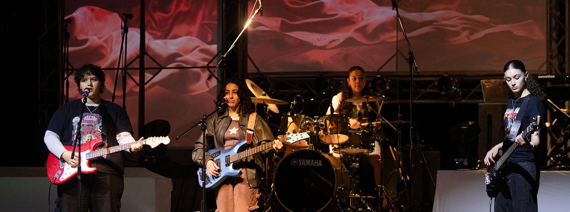 Emmaus Kemps Creek student band performing at the MADD Night and Art Show