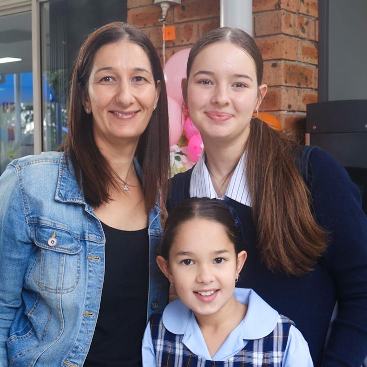 Emmaus Catholic College Kemps Creek Mother and two daughters